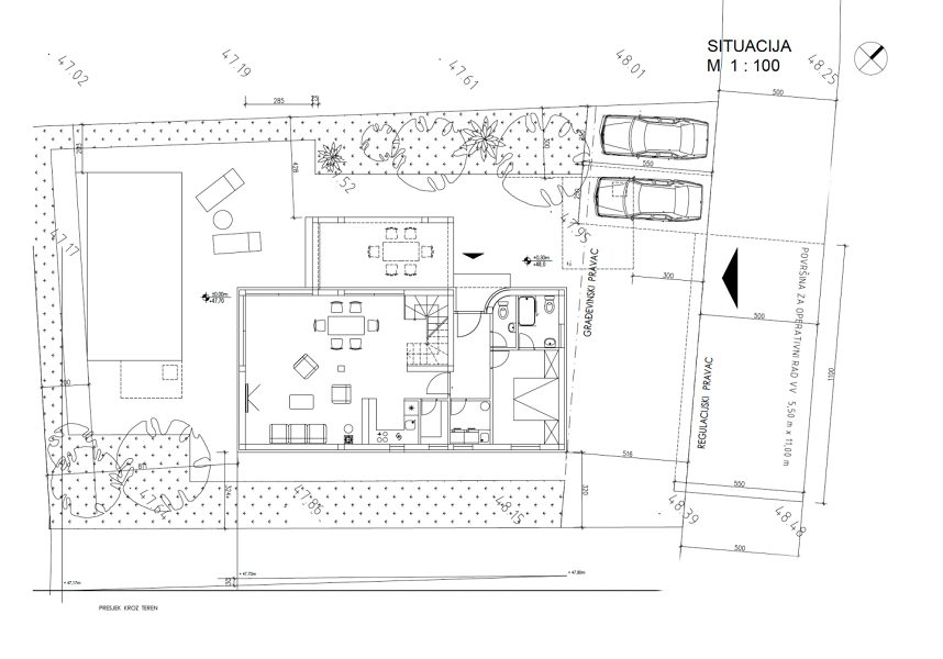 pozemek – Stavební pozemek s projektem a výhledem na moře - Vrsi/Zadar, Vrsi, Chorvatsko – foto 7