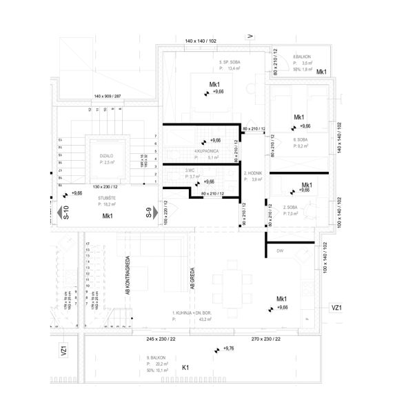 byt – Luxusní penthouse s panoramatickým výhledem na město - Vidikovac/Zadar , Zadar, Chorvatsko – foto 21