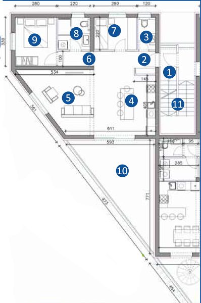 byt – Penthouse s výhledem na moře  - Sukošan , Sukošan, Chorvatsko – foto 11