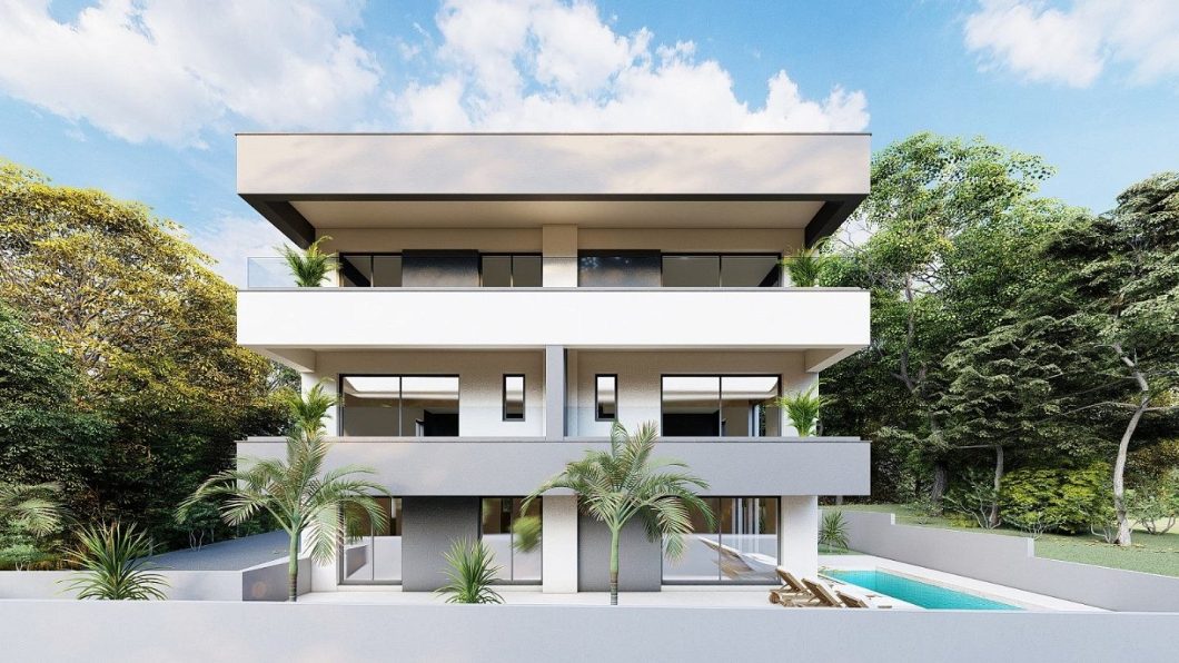 byt – Penthouse ve výstavbě ( 2. řada od moře, výhled na moře, 106 m²) - Maslenica, Rovanjska, Jasenice, Chorvatsko – foto 7