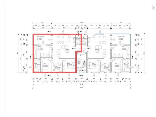 Půdorysy 3 – byt Byt v novostavbě Privlaka