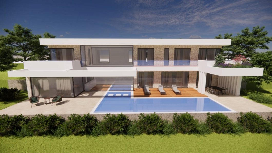 pozemek – Stavební pozemek s projektem vily a výhledem na moře – Maslenica, Zadar, Jasenice, Chorvatsko – foto 8