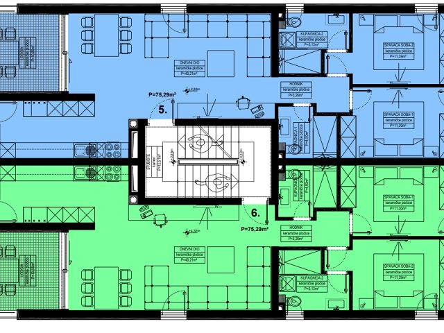Půdorysy 2 – byt Byt Pag - ostrov