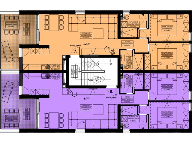 Půdorysy 3 – byt Byt Pag - ostrov