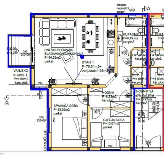 byt – Dvoupokojový byt blízko moře, Privlaka, Chorvatsko – foto 26