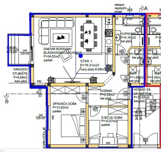 byt – Dvoupokojový byt blízko moře, Privlaka, Chorvatsko – foto 13