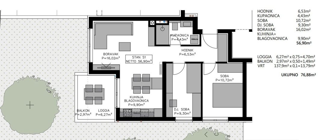 byt – Byt v novostavbě Privlaka, Privlaka, Chorvatsko – foto 15