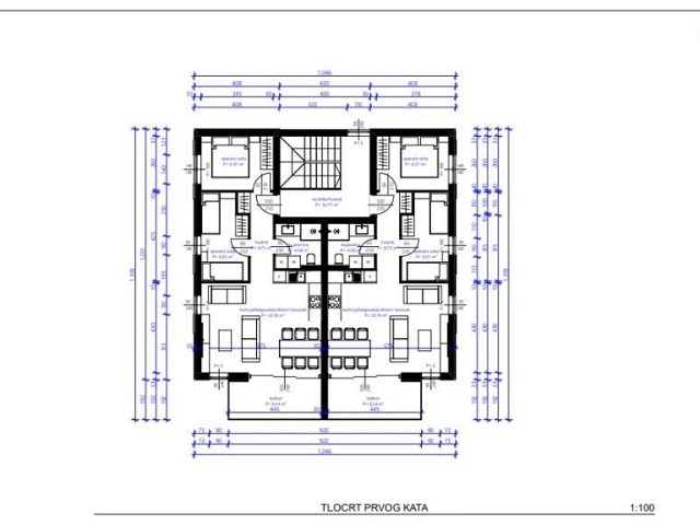 Půdorysy 1 – byt Byt v novostavbě Povljana