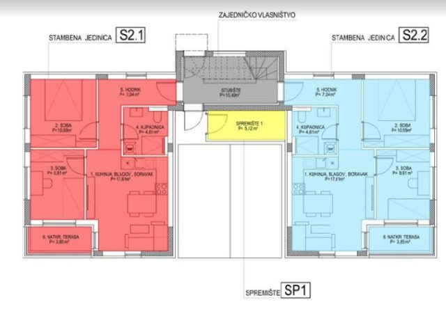 Půdorysy 2 – byt Byt v novostavbě Zadar - Plovanija 2