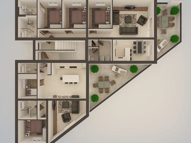Půdorysy 1 – byt Byt v novostavbě Sukošan 2