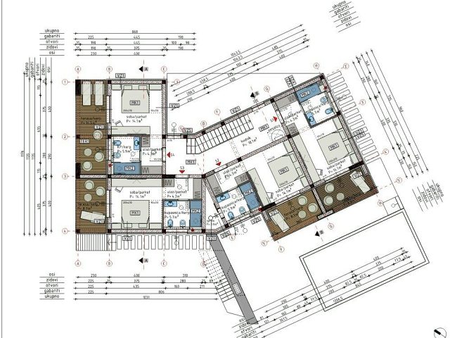 Půdorysy 2 – dům Luxusní vila Novalja 2