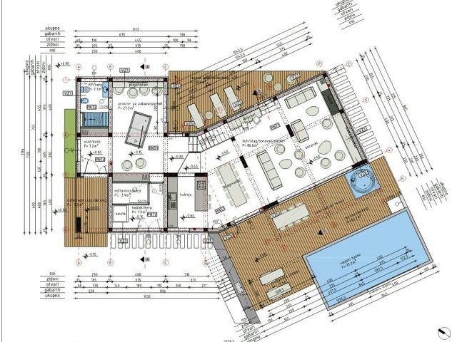 Půdorysy 2 – dům Luxusní vila Novalja