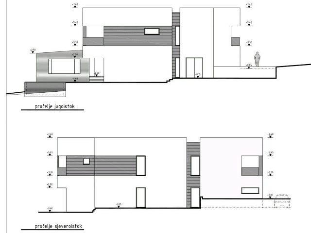 Půdorysy 8 – dům Luxusní vila Novalja
