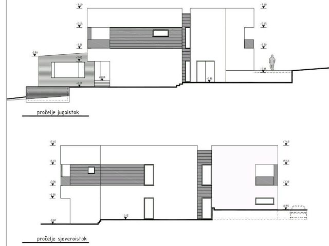 Půdorysy 4 – dům Luxusní vila Novalja