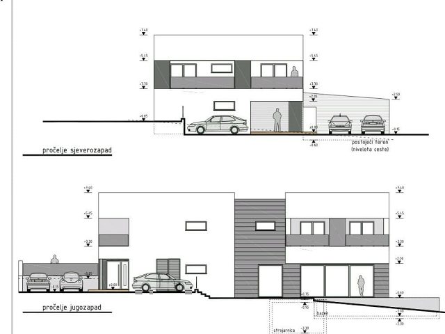 Půdorysy 5 – dům Luxusní vila Novalja