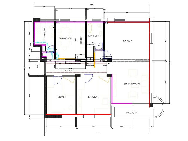 Půdorysy 1 – byt Byt u moře v Zadaru
