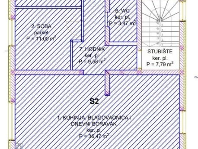 Půdorysy 1 – byt Byt v novostavbě Zadar - Plovanija