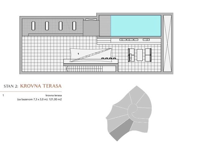 Půdorysy 2 – byt Byt v rezidenčním komplexu Murter