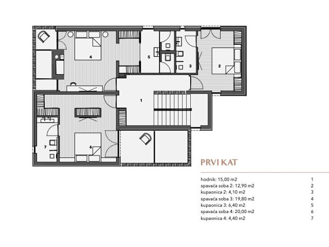 Půdorysy 4 – dům Luxusní dům Murter