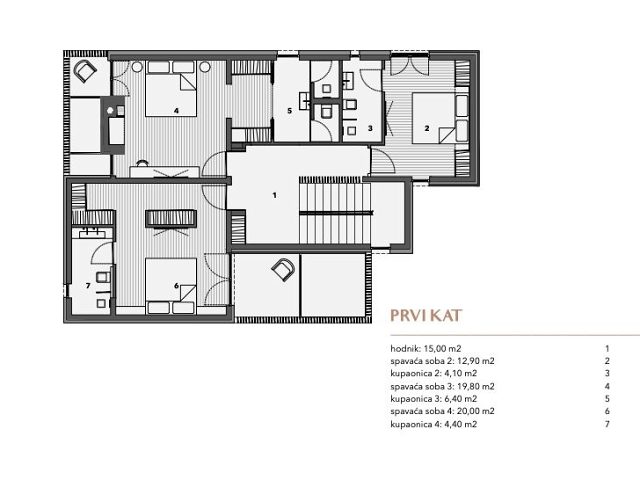 Půdorysy 2 – dům Luxusní dům Murter