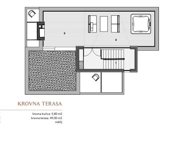 Půdorysy 3 – dům Luxusní dům Murter