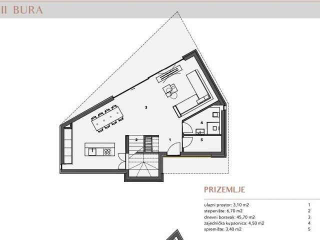 Půdorysy 2 – dům Luxusní dům Murter