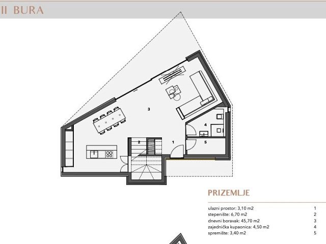 Půdorysy 1 – dům Luxusní dům Murter