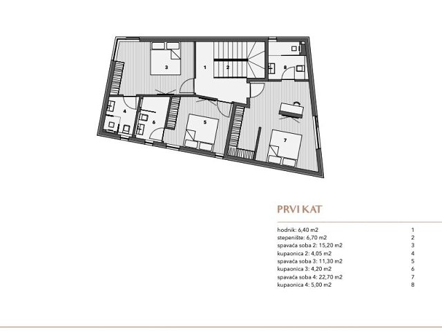 Půdorysy 2 – dům Luxusní dům Murter