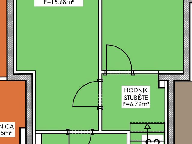 Půdorysy 4 – byt Mezonetový byt v Privlace