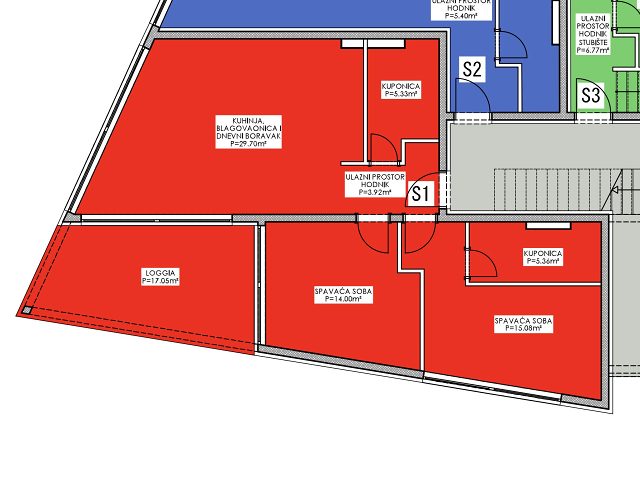 Půdorysy 2 – byt Byt v apartmánové vile