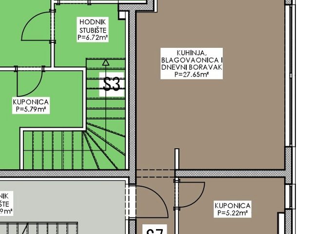 Půdorysy 1 – byt Byt v apartmánové vile