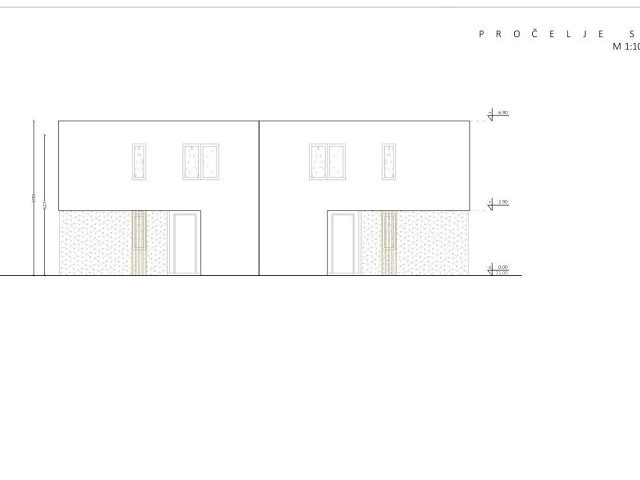 Půdorysy 10 – dům Luxusní dvojvily s bazény v Bibinje