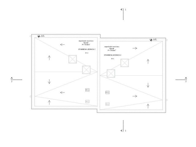 Půdorysy 4 – dům Luxusní dvojvily s bazény v Bibinje