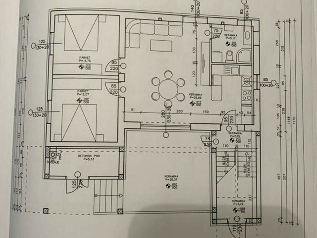 Půdorysy 1 – dům Apartmánový dům Vodice