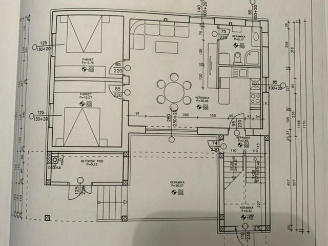 Půdorysy 2 – dům Apartmánový dům Vodice