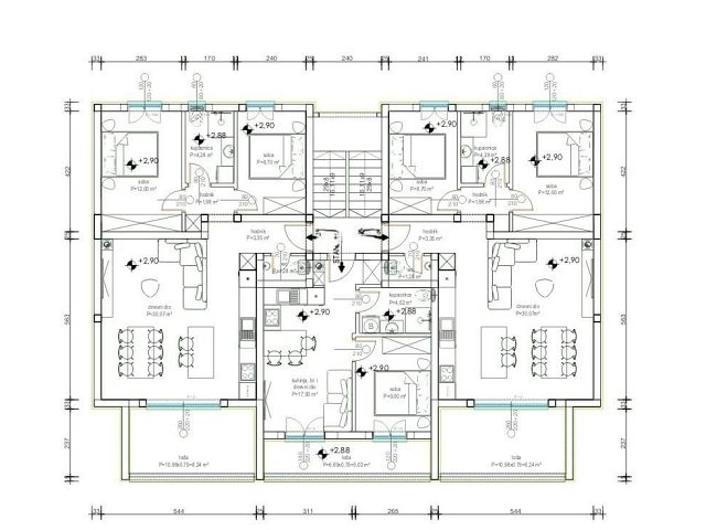Půdorysy 3 – byt Byt v novostavbě Zadar - Stanovi