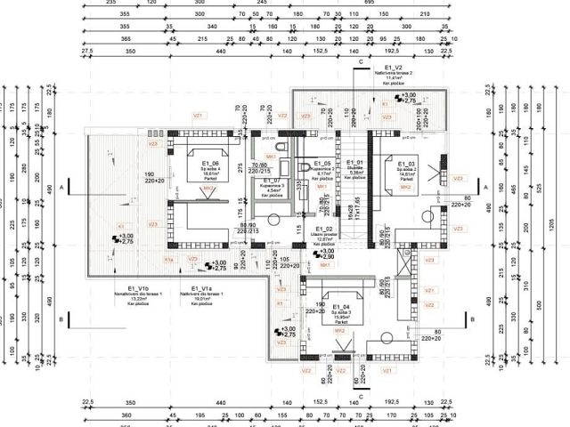 Půdorysy 2 – dům Vila Privlaka