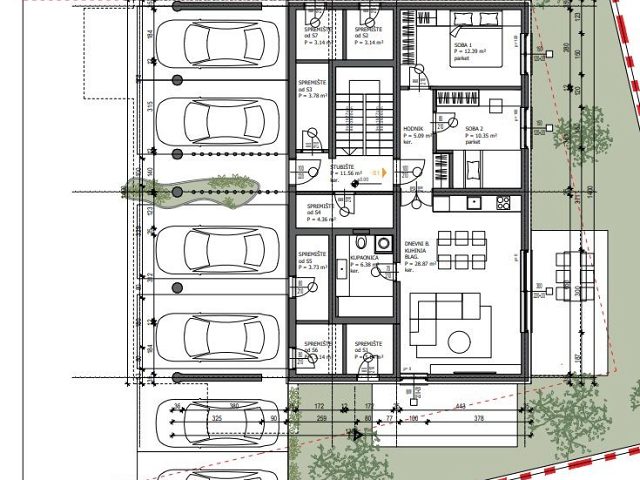 Půdorysy 1 – byt Byt v novostavbě Zadar