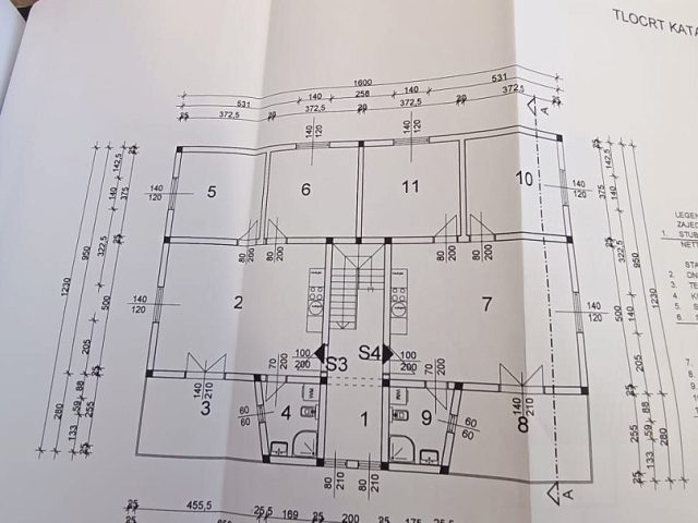Půdorysy 4 – dům Komfortní dům se 4 apartmány u moře na Viru