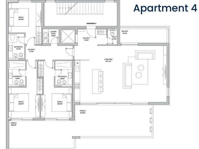 Půdorysy 2 – byt Exkluzivní apartmán v první řadě k moři v zátoce Zaton 2