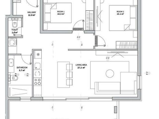 Půdorysy 2 – byt Exkluzivní apartmán v první řadě k moři v zátoce Zaton 2