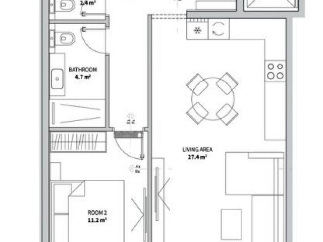 Půdorysy 1 – byt Byt v novostavbě Zaton