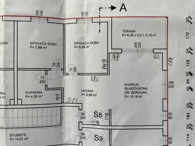 Půdorysy 1 – byt Kompletně zrekonstruovaný apartmán s výhledem na moře v  Zadaru