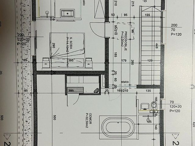 Půdorysy 3 – dům Vila Sukošan