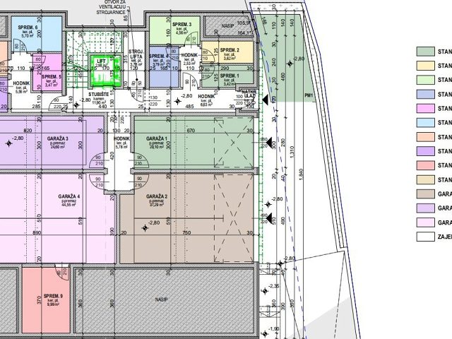 Půdorysy 2 – byt Povljana 250 m od moře (S10)
