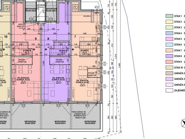 Půdorysy 4 – byt Povljana 250 m od moře (S10)