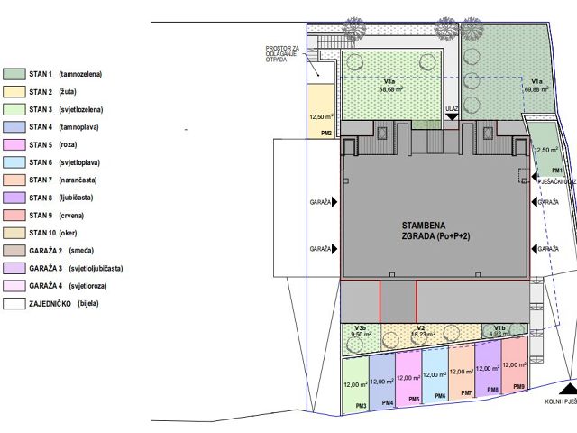 Půdorysy 5 – byt Povljana 250 m od moře (S10)