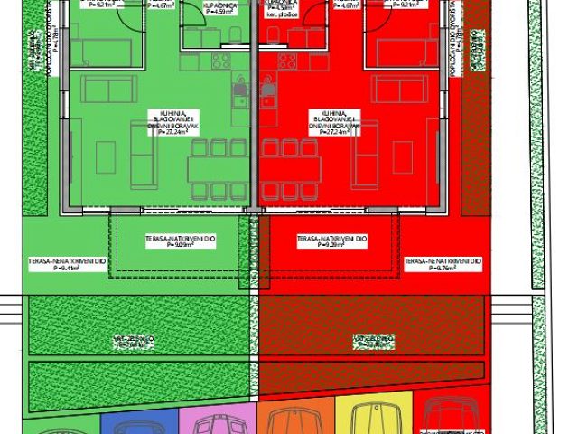 Půdorysy 3 – byt Povljana, ostrov Pag – 300 m od moře (S1)