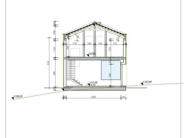 Půdorysy 4 – dům Samostatně stojící dům s bazénem Visočane (K2)