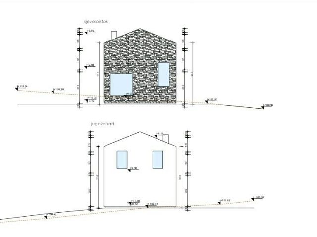 Půdorysy 6 – dům Samostatně stojící dům s bazénem Visočane (K2)
